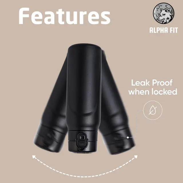 Alt view image 3 of 7 - Alpha Fit Stainless Steel Insulated Water Bottle - 750ml/25oz, 12-Hour Hot/Cold Retention, Air Up Compatible with 5 Flavor Pods & Portable Case, BPA-Free & Leak-Proof