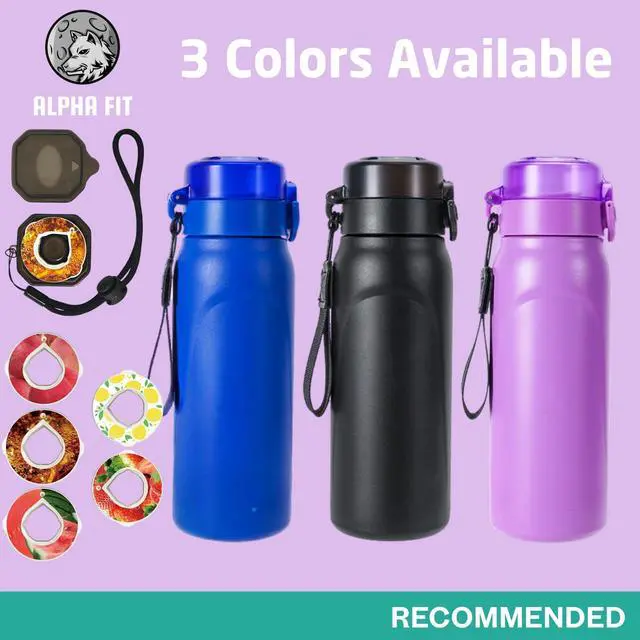 Alt view image 6 of 7 - Alpha Fit Stainless Steel Insulated Water Bottle - 750ml/25oz, 12-Hour Hot/Cold Retention, Air Up Compatible with 5 Flavor Pods & Portable Case, BPA-Free & Leak-Proof