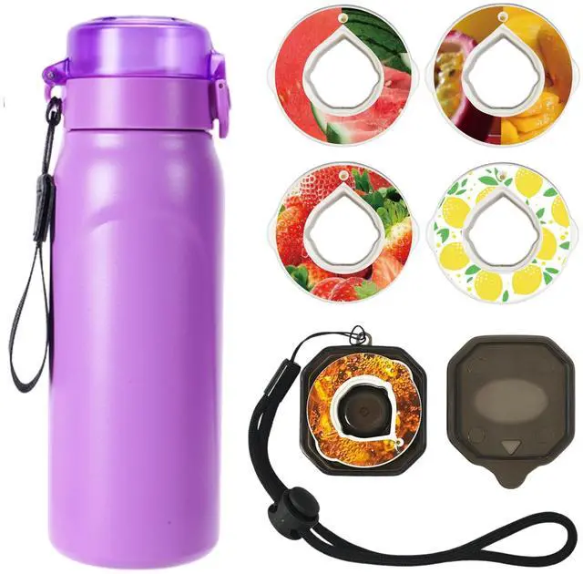 Main image of Alpha Fit Stainless Steel Insulated Water Bottle - 750ml/25oz, 12-Hour Hot/Cold Retention, Air Up Compatible with 5 Flavor Pods & Portable Case, BPA-Free & Leak-Proof Bright Lavender
