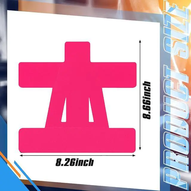 Alt view image 2 of 4 - Alpha Fit 20-Count Pre-Cut Kinesiology Tape for Shoulder | Waterproof & Breathable Sports Tape for Muscle Pain Relief & Support | Enhanced Elasticity, Latex-Free Pink