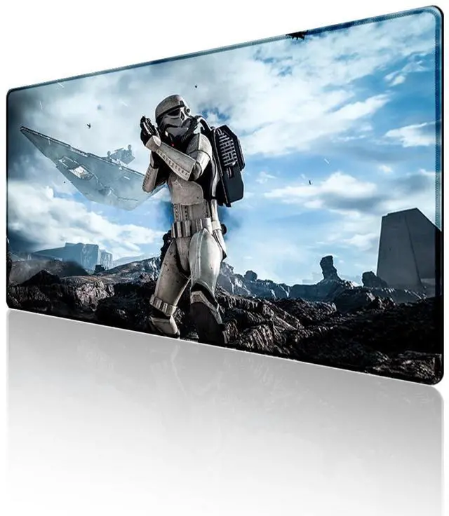 Alt view image 6 of 7 - Alpha Fit Star Wars Mouse Pad XXL, XL Gaming Desk Mat 31.5"x11.8" Large Extended Mousepad with Non-Slip Base | Multiple Star Wars Designs 34