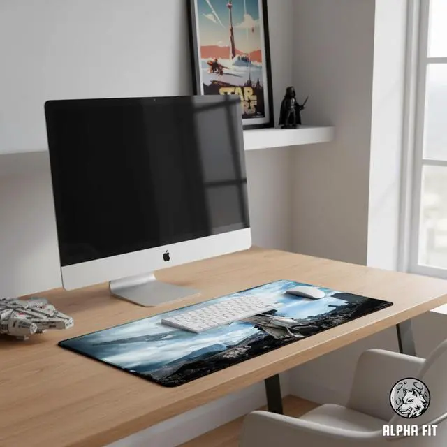 Alt view image 4 of 7 - Alpha Fit Star Wars Mouse Pad XXL, XL Gaming Desk Mat 31.5"x11.8" Large Extended Mousepad with Non-Slip Base | Multiple Star Wars Designs 34