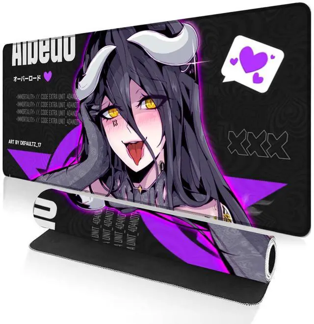 Main image of Alpha Fit Anime Gaming Mouse Pad XXL (35.4" x 15.7") - Dark Fantasy Succubus Girl - Large Mouse Pad Extended - Extra Large Gaming Mouse Pads Purple Waifu Style - 02