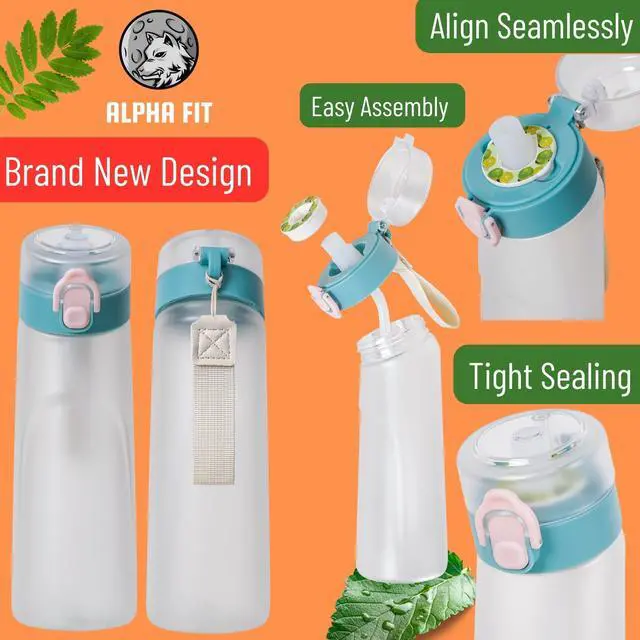 Alt view image 4 of 7 - Alpha Fit PRO Air Up Compatible Water Bottle - 750ml Premium Matte with Portable Pods Case, BPA-Free, Extra Durable & Leak-Proof (Includes 3 Flavor Pods) New Blue