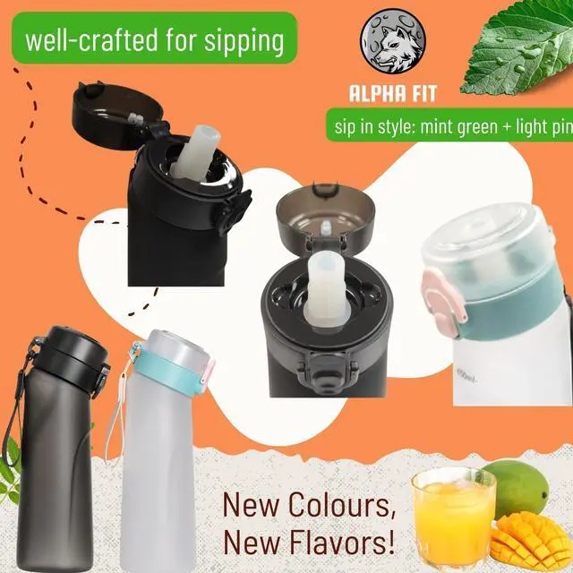 Alt view image 6 of 7 - Alpha Fit PRO Air Up Compatible Water Bottle - 750ml Premium Matte with Portable Pods Case, BPA-Free, Extra Durable & Leak-Proof (Includes 3 Flavor Pods) New Blue