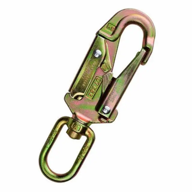 Alt view image 3 of 3 - Rope Logic 1/2" x 12' Wire Core Swivel Snap Flipline Green