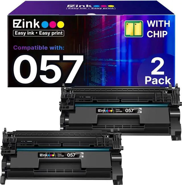 Main image of E-Z Ink 057 Toner Cartridges(with Chip) Replacement for Canon 057 Toner CRG-057 057H Work with ImageCLASS MF445dw MF448dw MF441dw LBP226dw LBP227dw LBP228dw LBP221dw Printer Laser Printer Ink(2 Black)