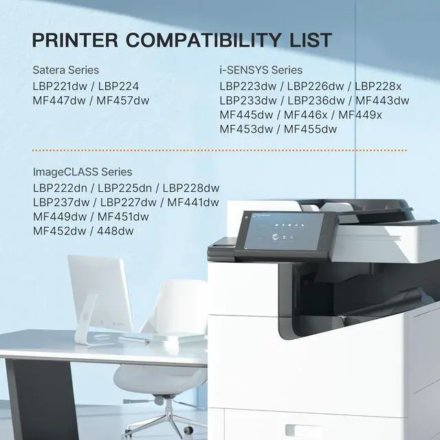 Alt view image 4 of 6 - E-Z Ink 057 Toner Cartridges(with Chip) Replacement for Canon 057 Toner CRG-057 057H Work with ImageCLASS MF445dw MF448dw MF441dw LBP226dw LBP227dw LBP228dw LBP221dw Printer Laser Printer Ink(2 Black)