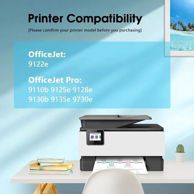 Alt view image 2 of 6 - 936XL 936e Ink Cartridges Combo Pack Compatible for HP 936 Ink Cartridges Work with OfficeJet 9122e; OfficeJet Pro 9110b, 9125e, 9128e, 9130b, 9135e; OfficeJet Pro Wide Format 9730e