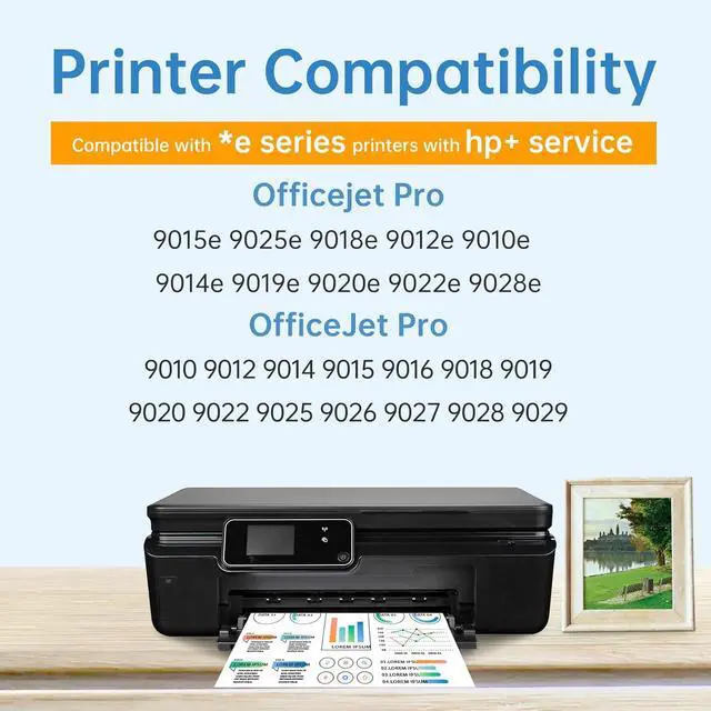 Alt view image 2 of 7 - 962XL Ink Cartridges Combo Pack High Yield Replacement for HP 962 962XL Ink Cartridges, Compatible for HP OfficeJet Pro 9015e 9015 9025e 9010 9025 9018e 9020 Printer, 4-Pack