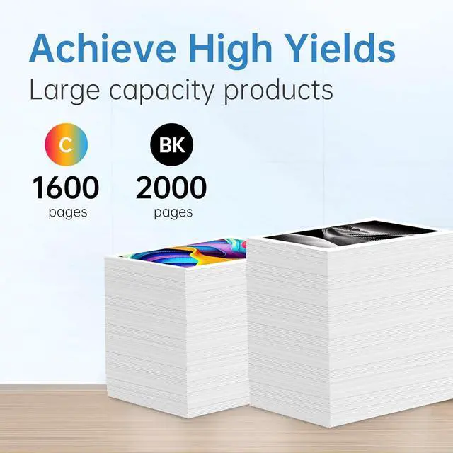 Alt view image 3 of 7 - 962XL Ink Cartridges Combo Pack High Yield Replacement for HP 962 962XL Ink Cartridges, Compatible for HP OfficeJet Pro 9015e 9015 9025e 9010 9025 9018e 9020 Printer, 4-Pack