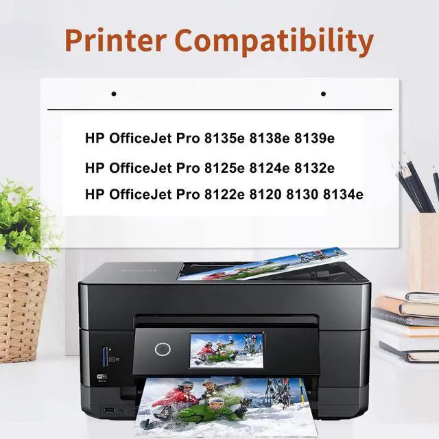 Alt view image 3 of 6 - BABU 923e (with chip) Compatible Ink Cartridges Replacement for HP 923 923e to Use with HP OfficeJet Pro 8135e 8138e 8139e 8130e 8125e 8124e 8120 8135 HP 8122e (Black Cyan Magenta Yellow)