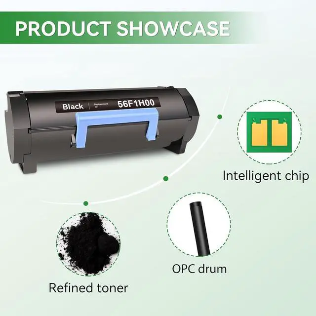 Alt view image 5 of 6 - myCartridge Remanufactured Toner Cartridge Replacement for Lexmark 56F1H00 Works for MS321 MS421 MS521 MS621 MS622 MX321 MX421 MX521 MX522 MX622 Printer (1 Black)