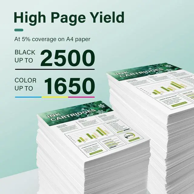 Alt view image 3 of 7 - 936XL 936 Ink Cartridges Combo Pack: Replacement for HP Ink 936XL Black and 936 Color Combo Pack for HP OfficeJet Pro 9120e Series 9125e 9122e 9128e 9110b 9120b 9130b 9130e 9135e 9730e Printer