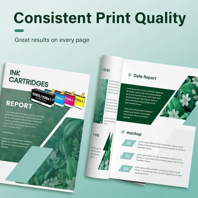 Alt view image 5 of 7 - 936XL 936 Ink Cartridges Combo Pack: Replacement for HP Ink 936XL Black and 936 Color Combo Pack for HP OfficeJet Pro 9120e Series 9125e 9122e 9128e 9110b 9120b 9130b 9130e 9135e 9730e Printer