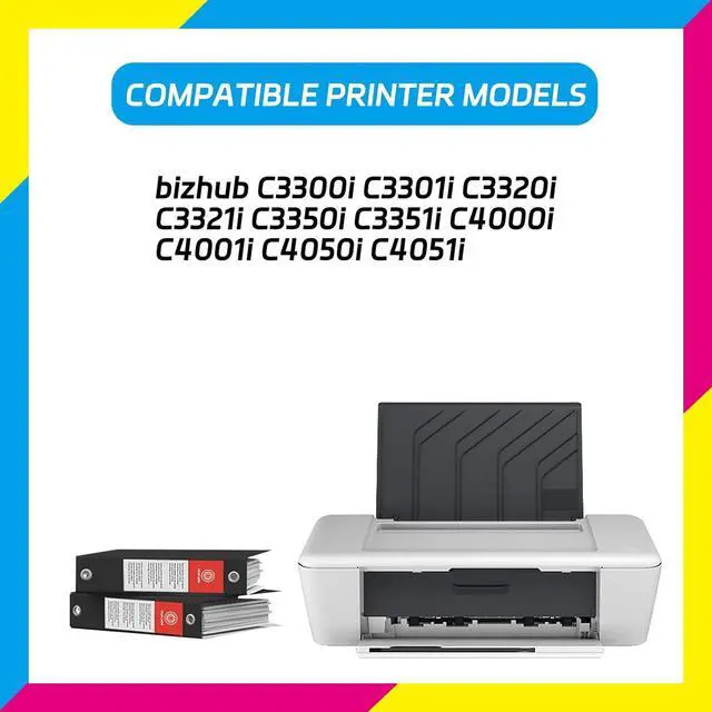 Alt view image 2 of 7 - WB-P08 Waste Toner Container Compatible for Konica Minolta bizhub C3300i C3301i C3320i C3321i C3350i C3351i C4000i C4001i C4050i C4051i Printers, with Chip, High Yield 26800 Pages (Black)