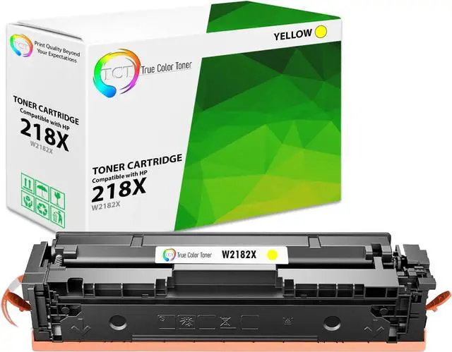Main image of TCT 218X Yellow Toner Cartridge - Compatible Replacement with CHIP Works with HP Laserjet Pro 3201, MFP 3301 Printers (2,500 Pages) - not Compatible with -e Suffix Printers