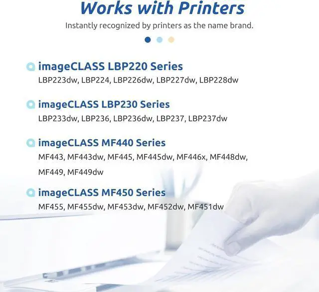 Alt view image 3 of 6 - 057H 057 Black High Capacity Toner Cartridge [with Chip] Compatible Replacement for Canon Cartridge 057 H 057 ImageCLASS MF455dw MF445dw LBP226dw MF448dw LBP227dw LBP228dw MF449dw Printer Ink, 2 Pack