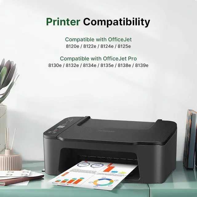 Alt view image 2 of 7 - 923 Ink Cartridges Combo Pack Without Chip High Yield Compatible for HP 923 Ink Cartridges 923XL Work for OfficeJet Pro 8130e 8135e 8139e 8138e 8120e 8122e 8124e (4 Pack, Black Cyan Magenta Yellow)