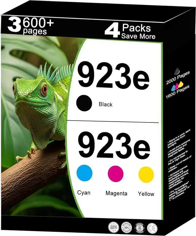 Main image of 923e Ink Cartridge Combo Pack for HP 923XL 923 XL Compatible for HP923XL Black Color HP923 for Printer OfficeJet Pro 8130e 8135e 8122e 8138e 8139e 8125e 8120 8124e 8130 8132e 8134e Cyan Magenta Yellow