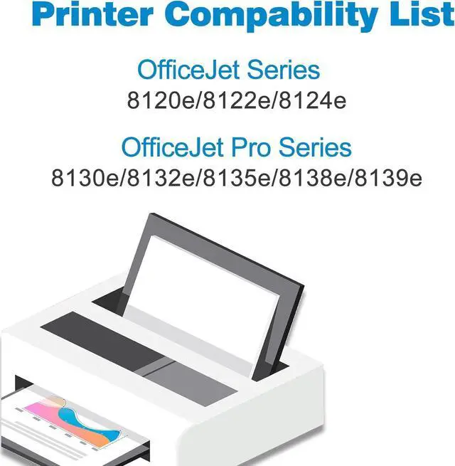 Alt view image 2 of 7 - 923e Ink Cartridge Combo Pack for HP 923XL 923 XL Compatible for HP923XL Black Color HP923 for Printer OfficeJet Pro 8130e 8135e 8122e 8138e 8139e 8125e 8120 8124e 8130 8132e 8134e Cyan Magenta Yellow