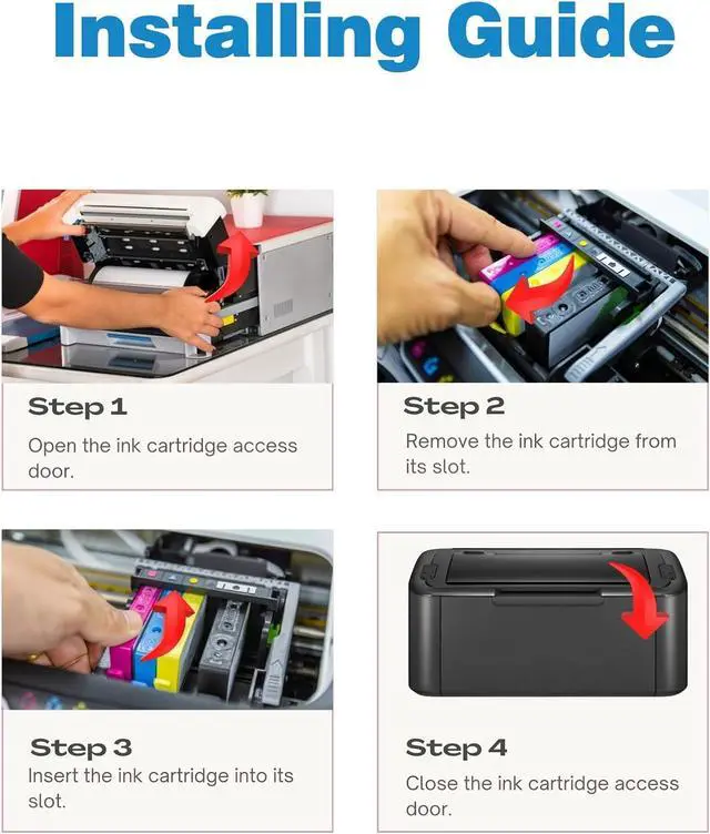 Alt view image 6 of 7 - 923e Ink Cartridge Combo Pack for HP 923XL 923 XL Compatible for HP923XL Black Color HP923 for Printer OfficeJet Pro 8130e 8135e 8122e 8138e 8139e 8125e 8120 8124e 8130 8132e 8134e Cyan Magenta Yellow