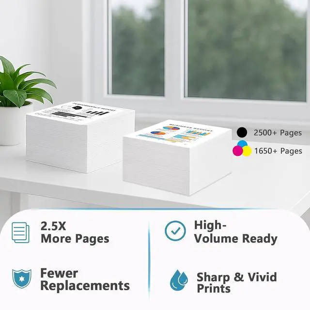 Alt view image 3 of 7 - 936e Ink Cartridges Tri-Colors Combo Pack Compatible for HP 936 for OfficeJet 9122e; Pro 9120e 9120 9125e 9125 9128e 9135e 9135 9110b 9120b 9130b 9130; Pro Wide Format 9730e 9730 (Cyan Magenta Yellow)