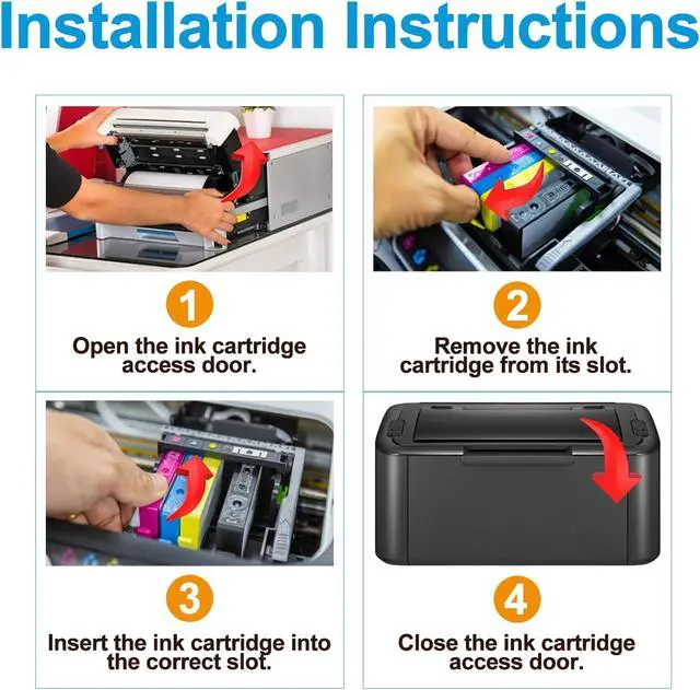 Alt view image 6 of 7 - 923e 923xl Ink Cartridge Black and color Combo Pack Compatible for HP 923 e for HP923 XL Printer for OfficeJet Pro 8120 8122e 8125e 8130 8135e 8138e 8139e Printers; Black/Cyan/Magenta/Yellow (4-Pack)