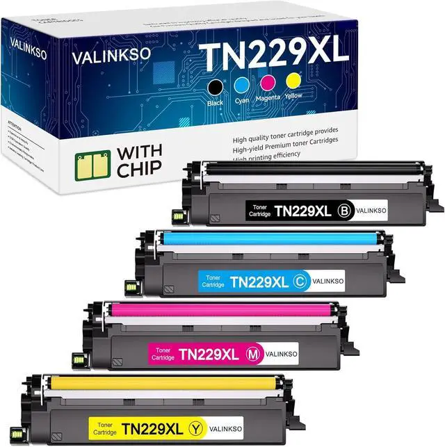 Main image of TN229XL Toner Cartridge Replacement for Brother TN229 TN229XL Toner Compatible with Brother MFC-L3780CDW HL-L3280CDW MFC-L3720CDW HL-L3220CDW HL-L3300CDW, High Yield 4-Pack (BK/C/M/Y)