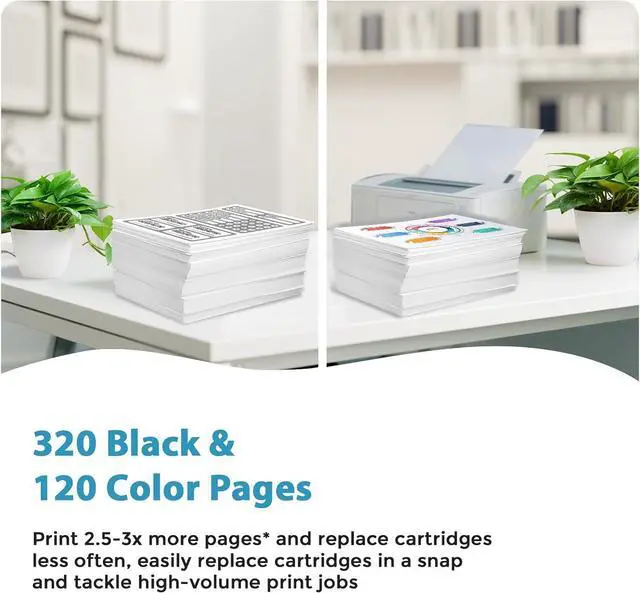 Alt view image 4 of 7 - 68XL Ink Cartridges Black Color Combo Pack for HP 68 XL 68e Printers 6155e 6555e Replacement for HP68XL HP68 for Envy 6152e 6552e 6558e 6110e 6500e 6520 6520e 6530e 6531e 6532e 6165e 6110e 6110r 6120e