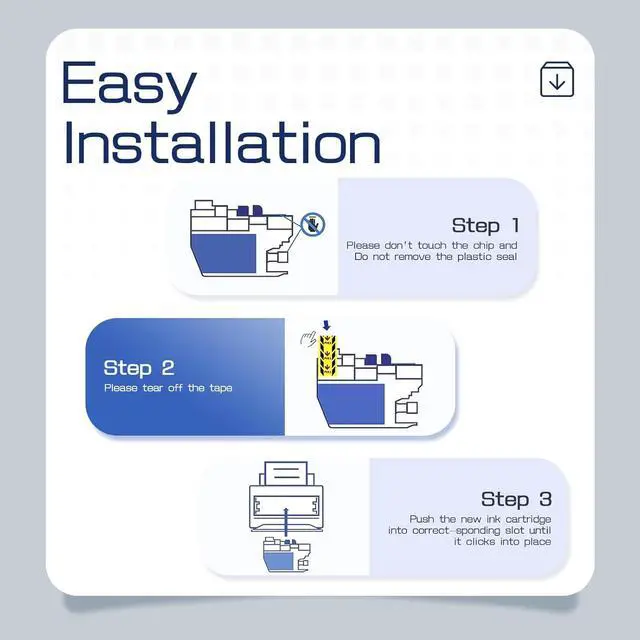 Alt view image 5 of 6 - LC401XL LC401 4-Packs High Yield Ink Cartridges Compatible for Brother 401XL LC-401 Ink Cartridges Work with MFC-J1010DW MFC-J1170DW MFC-J1012DW MFC-J1800DW (Black Cyan Magenta Yellow)