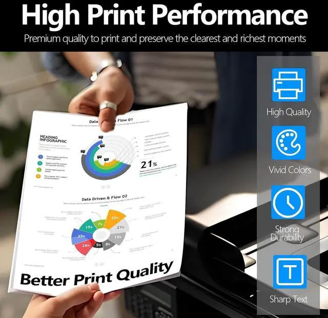 Alt view image 6 of 6 - 936XL 936 Ink Cartridge (4-Pack) Compatible Replacement for HP 936e hp936 XL Combo Pack Black Color for OfficeJet 9125e 9135e 9120e 9122e 9128e 9110 9120 9110b 9120b 9130b 9130e 9730e Printer