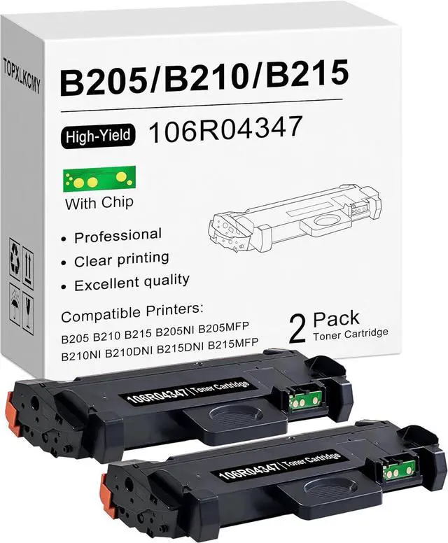 Main image of B205/ B210/ B215 (2-Pack, High Yield) Black Toner Cartridge Replacement for Xerox B205 B210 B215 B205NI B205MFP B210DNI B215DNI B215MFP - 106R04347