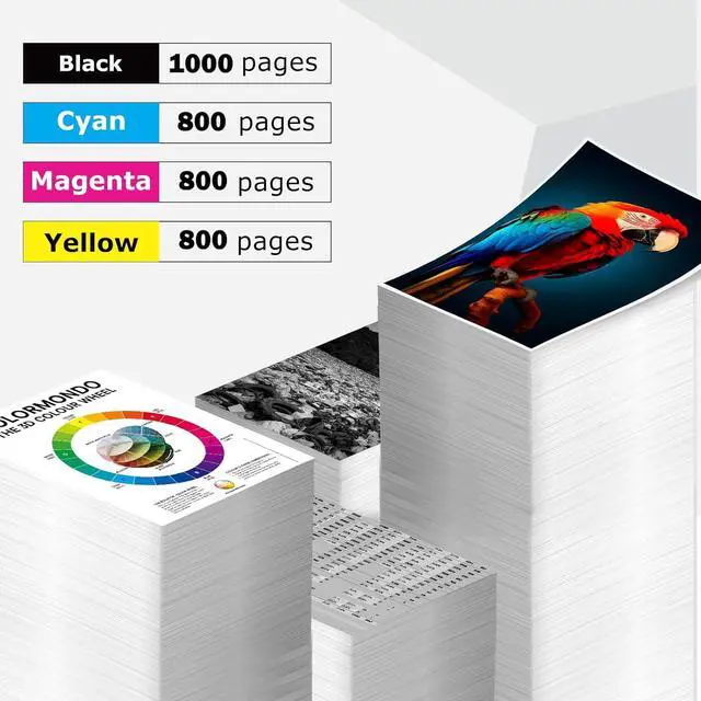 Alt view image 4 of 6 - 923XL (923e) Ink Cartridges Fit for HP OfficeJet Pro 8130e 8135e 8125e Printers Replacement for 923 e XL for HP923 8122e 8138e 8139e 8125e 8124 8124e 8130 8132e 8134e Black Cyan Magenta Yellow 4 Pack