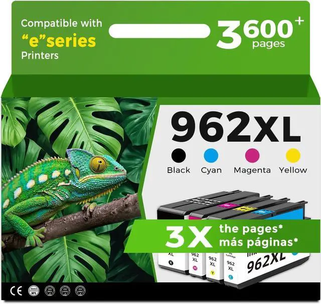 Main image of 962XL 962 XL Ink Cartridges Combo Pack High Yield Compatible for HP962XL Ink Cartridges Printerfor Offcelet Pro 9010 9010e 9015 9015e 9020 9020e 9022 9022e 9028e(4-Pack, Black, Cyan, Yellow, Magenta)