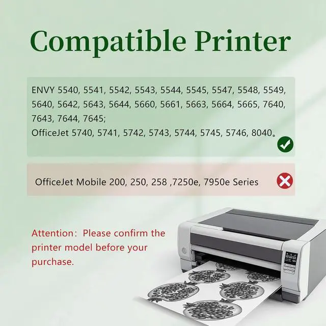 Alt view image 3 of 7 - 62XXL Ink Cartridges Replacement for HP Ink 62, 62xl Black Ink cartridges Compatible with Envy 5540 7640 5640 5660 7644 7645 7643 OfficeJet 5740 8040 5745 (2Black)