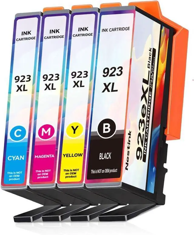 Main image of 923 XL High Yield Ink Cartridges Combo Pack Replacement for HP 923 / 923e XL Ink Cartridges Work with for HP OfficeJet Pro 8120/8123/8130/8133 Printer (4 Pack BK/C/Y/M)