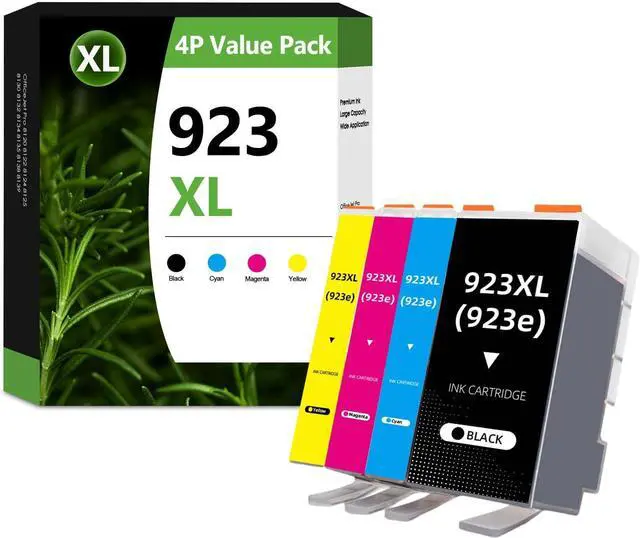 Main image of 923XL 923e 923 Ink Cartridges Replacement for HP 923XL Ink Cartridges for OfficeJet Pro 8130e 8132e 8135e 8138e 8139e 8120 8120e 8125 8130 8135 Printer, 4 Pack, Black Cyan Magenta Yellow