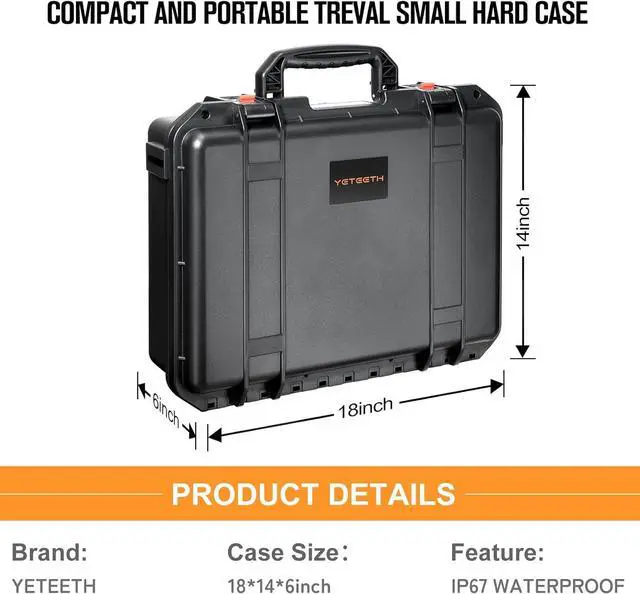 Alt view image 3 of 5 - Case for Hp Printer 250 Officejet Mobile: Hard Shell Cover All-in-One for 16 Inch Small Wireless Mobile Printer | Waterproof Dustproof Custom Pp Interior Laptop Box | Fits Ink Charger and Accessories