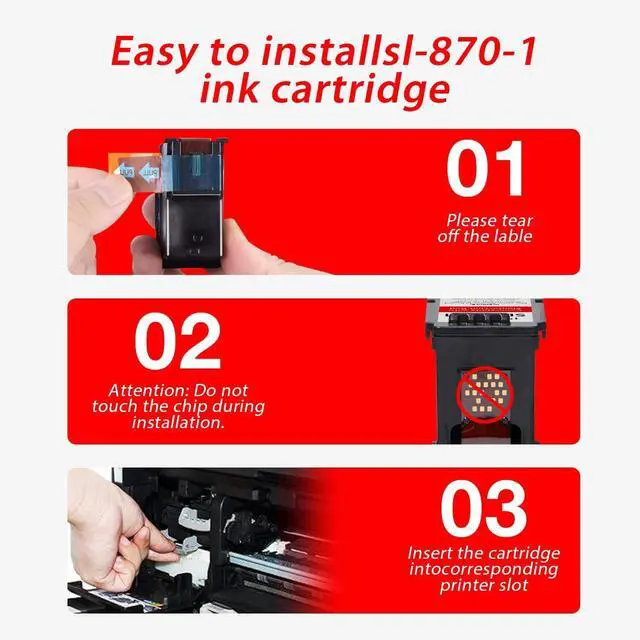 Alt view image 6 of 7 - High Capacity SL-870-1 XXL Red Ink Cartridge Compatible with SL870-1 SL8701 XXL Fluorescent Red Ink Replacement for Pitney Bowes SendPro Mailstation Postage Meter (CSD1) 2-Pack (2×16ML)