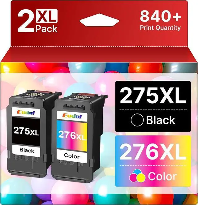 Main image of 275XL 276XL Replacement for Ink 275 and 276 PG-275 CL-276 Black Color Ink Cartridges Combo Pack Compatible for Pixma TS3522 TR4720 TS3500 TS3520 TR4722 (1 Black, 1 Tri-Color)