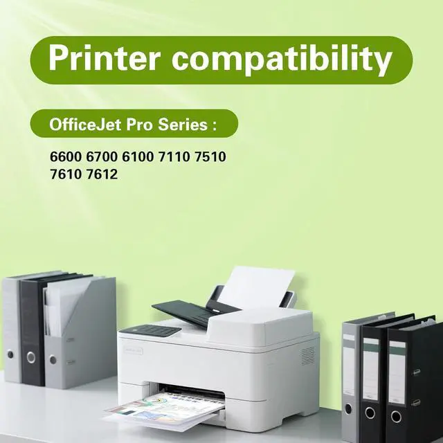 Alt view image 2 of 6 - 932XL 933XL Ink cartridges Combo Pack Compatible for HP 932XL 933XL 932 and 933 Ink cartridges Work Well for HP OfficeJet 6100 6600 6700 7110 7510 7612 7610 Printers (4 Pack)