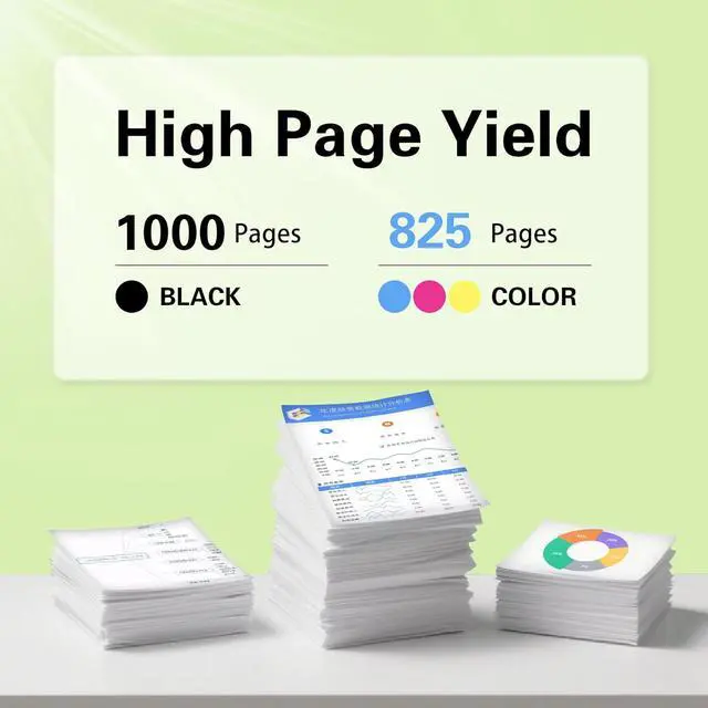 Alt view image 3 of 6 - 932XL 933XL Ink cartridges Combo Pack Compatible for HP 932XL 933XL 932 and 933 Ink cartridges Work Well for HP OfficeJet 6100 6600 6700 7110 7510 7612 7610 Printers (4 Pack)