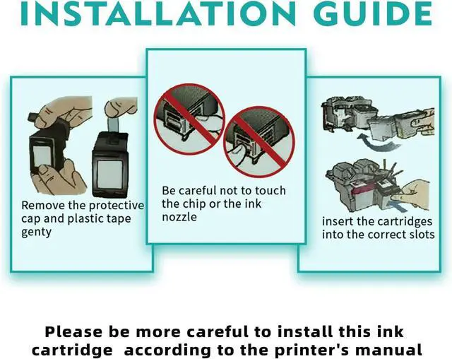 Alt view image 6 of 6 - Compatible -Hp Ink 67XL Black and Color Combo Pack New, Hp Envy 6455e Ink Cartridges, 67XL High Yield 3-Pack(2 Black 1 Tri-Color) Compatible for Deskjet 2700/4100 Deskjet Plus 4100/4155 (Not for HP+)