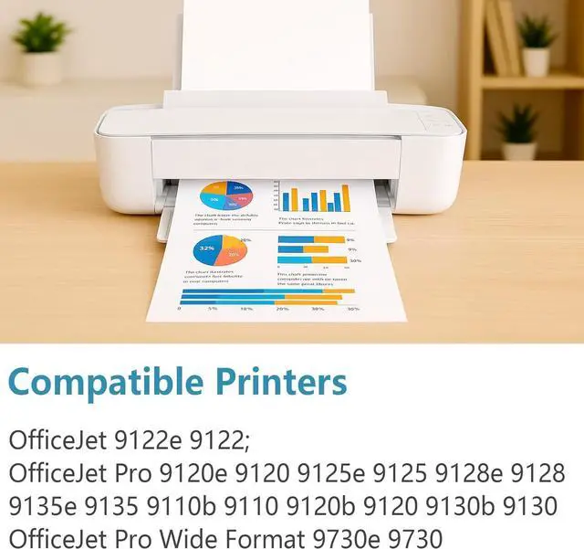 Alt view image 2 of 7 - 936e Ink Cartridges Tri-Colors Combo Pack Compatible for HP 936 for OfficeJet 9122e; Pro 9120e 9120 9125e 9125 9128e 9135e 9135 9110b 9120b 9130b 9130; Pro Wide Format 9730e 9730 (Cyan Magenta Yellow)