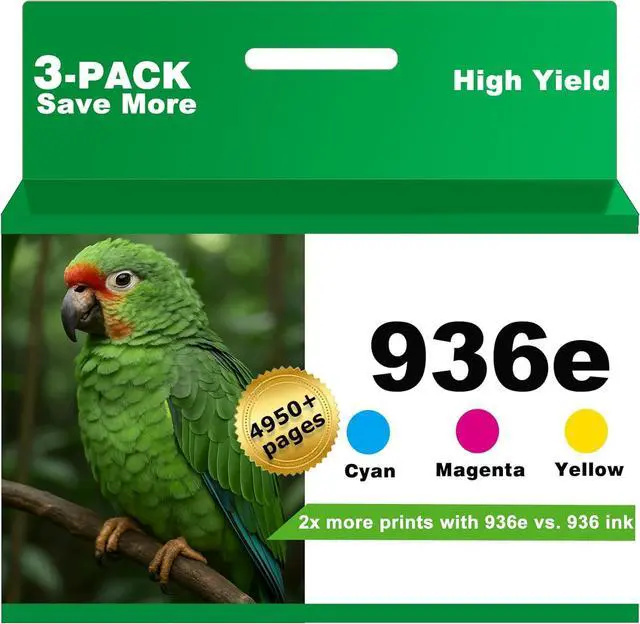 Main image of 936e Ink Cartridges Tri-Colors Combo Pack Compatible for HP 936 for OfficeJet 9122e; Pro 9120e 9120 9125e 9125 9128e 9135e 9135 9110b 9120b 9130b 9130; Pro Wide Format 9730e 9730 (Cyan Magenta Yellow)