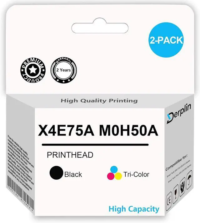 Main image of Smart Tank Plus 651 Printhead X4E75A M0H50A Print Head Use for Smart Tank 500 510 530 610 Series Smart Tank Plus 550 570 650 Series (1 Black 1 Tri-Color)