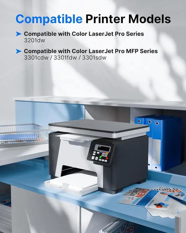 Alt view image 2 of 5 - GPC Image 218X 218A Toner Cartridges 4 Pack (with CHIP) 3301fdw 3201dw Replacement for HP 218X 218A Toner Cartridges High Yield for HP Color Laserjet Pro 3301fdw 3201dw MFP 3301cdw 3301sdw (B/C/Y/M)