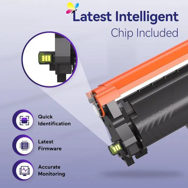 Alt view image 4 of 7 - TN830XL Toner Cartridge 4 Pack High Yield Compatible with Brother TN830 TN-830XL TN830XL/V/R for HL-L2460DW DCP-L2640DW MFC-L2820DW HL-L2405W HL-L2400D MFC-L2900DW Printers (Black)