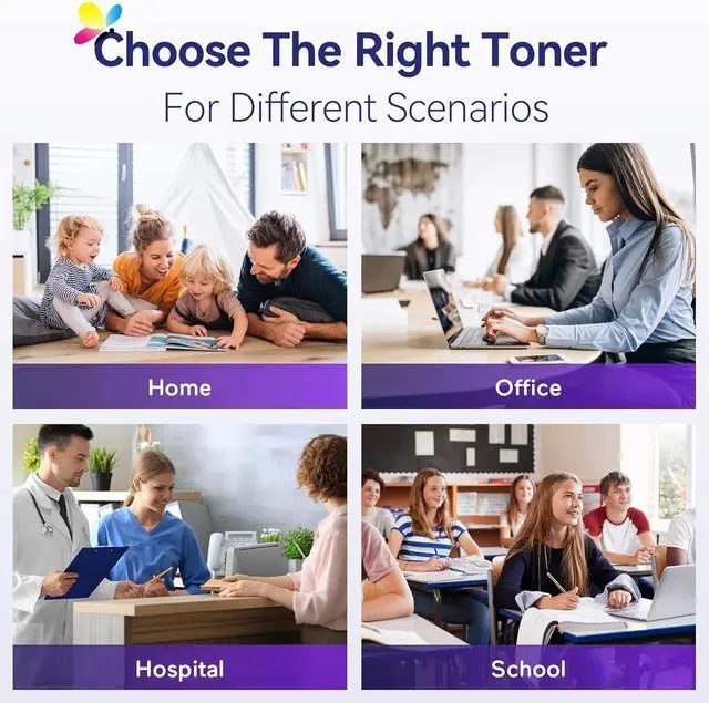 Alt view image 6 of 7 - TN830XL Toner Cartridge 4 Pack High Yield Compatible with Brother TN830 TN-830XL TN830XL/V/R for HL-L2460DW DCP-L2640DW MFC-L2820DW HL-L2405W HL-L2400D MFC-L2900DW Printers (Black)